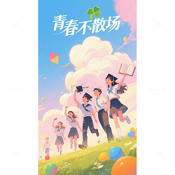 青春不散场毕业纪念海报背景