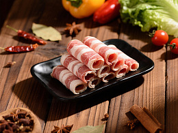 火锅节食材一盘牛羊肉卷