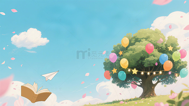 毕业季，大树背景