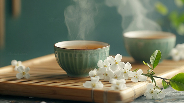 茉莉花茶竹茶盘2