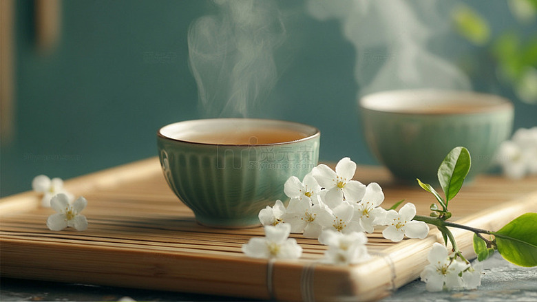 茉莉花茶竹茶盘2