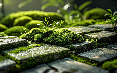 苔藓青石板绒毯1
