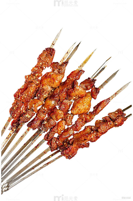 美食烧烤铁签羊肉串