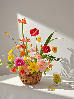 各种花卉花艺和光影展示