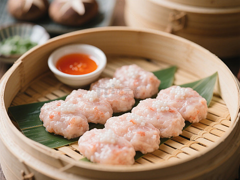 涮火锅食材虾滑丸肉类美食物