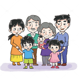 小学生和家长的全家福