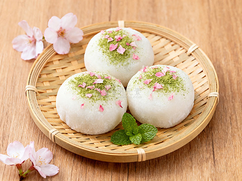 椰蓉糯米团雪梅娘甜味点心甜点美食物