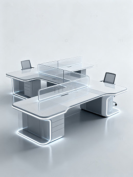 现代简约办公桌设计背景