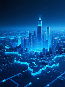 未来城市科技感地图