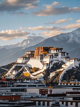 布达拉宫日落风光