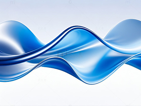 蓝色流动波浪图案背景