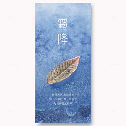 霜降节气宣传海报4