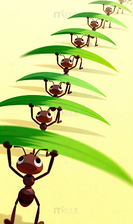 蚁队携穗越晴空