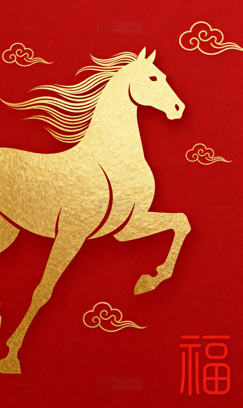 马年红色背景