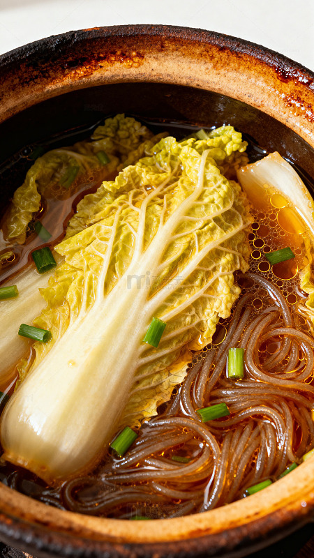 美食食物美味白菜炖粉条