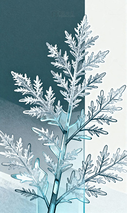 霜花线条玻璃质感