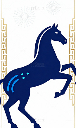 白底蓝线立马斑纹