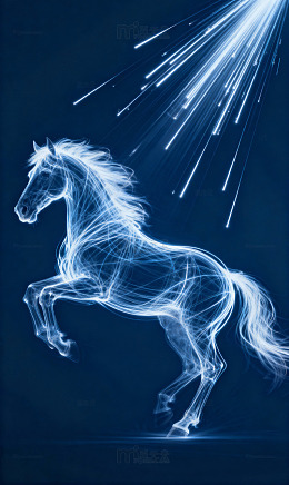 藏蓝白光流星轨迹