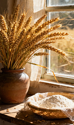 窗台 麦穗 简约