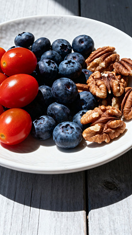 蓝莓番茄坚果等食物组合