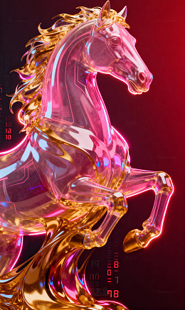 深红荧光金流体马