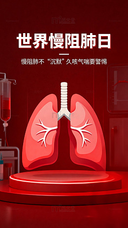 世界慢阻肺日医疗公益海报