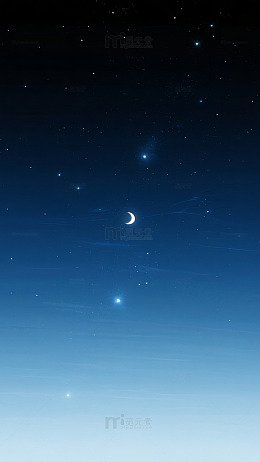 午夜蓝渐变星粒子