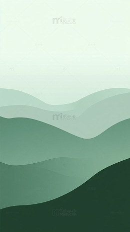 淡绿山川影子