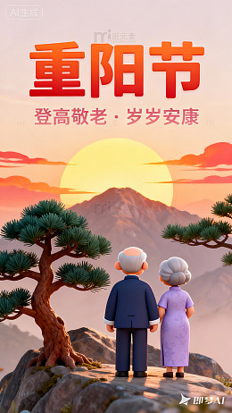 传统节日重阳节海报背景