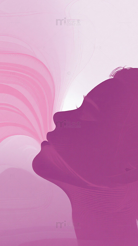 粉紫渐变曲线柔美背景图