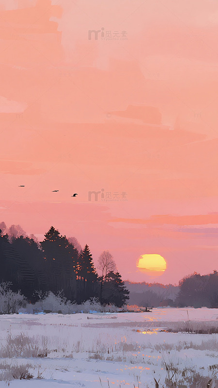 粉橙渐变柔和背景图