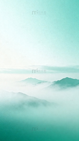 白绿色山川背景