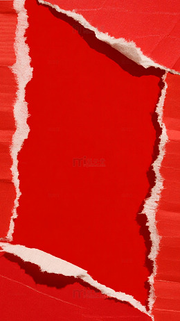 红底撕纸效果创意背景图