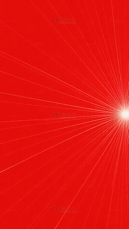 纯红放射线条热烈背景