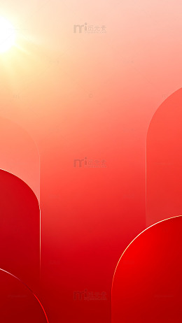 红橙渐变现代艺术背景图