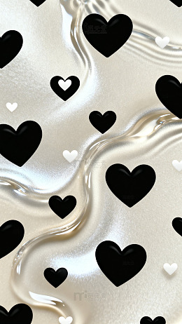 黑心白底光泽感壁纸