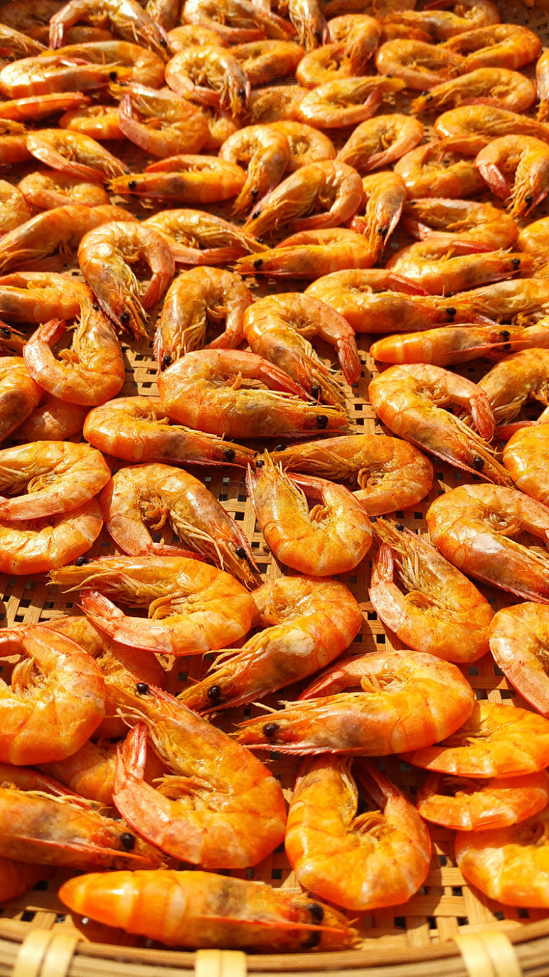 海鲜市场新鲜虾
