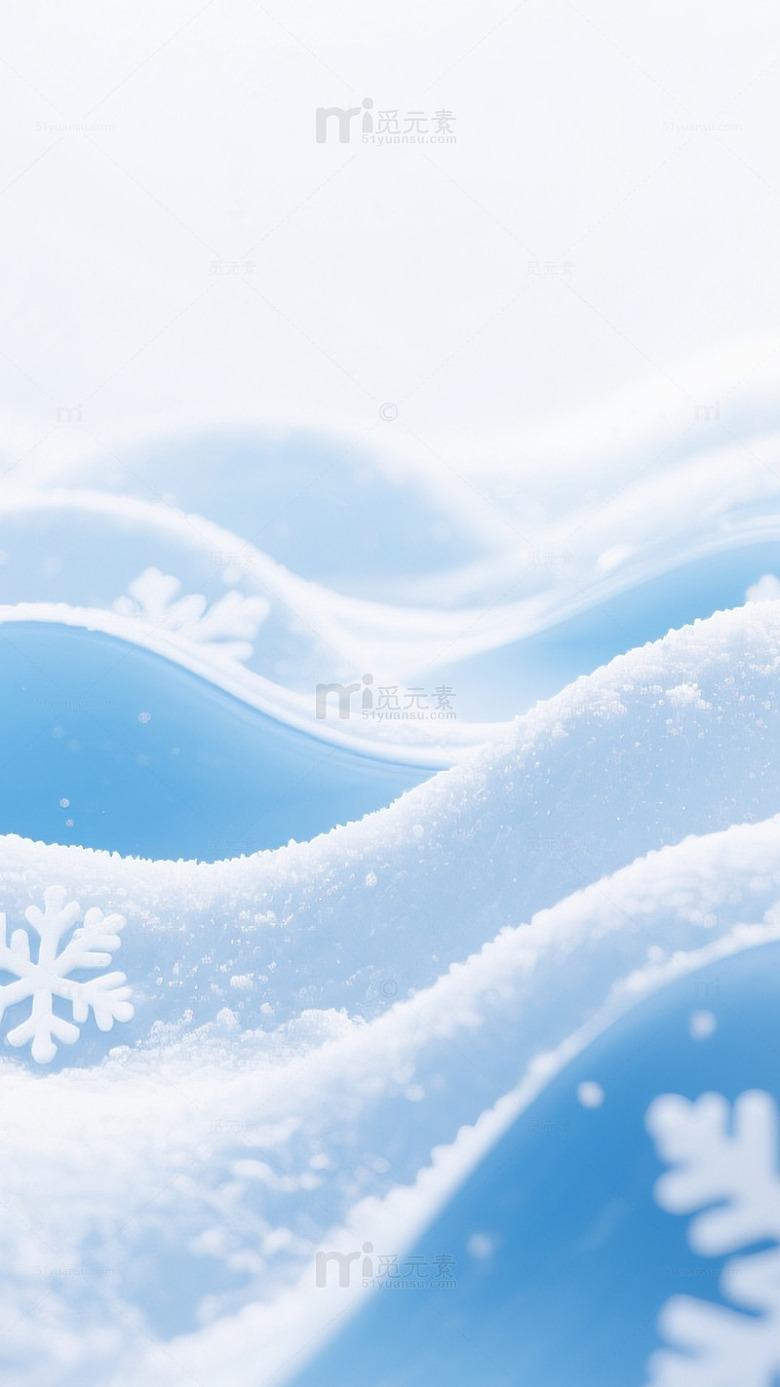 冬日雪景雪花飘设计素材