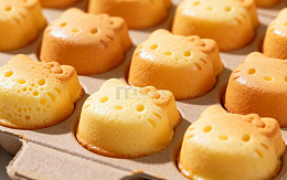 卡通猫咪蛋糕烘焙美食摄影