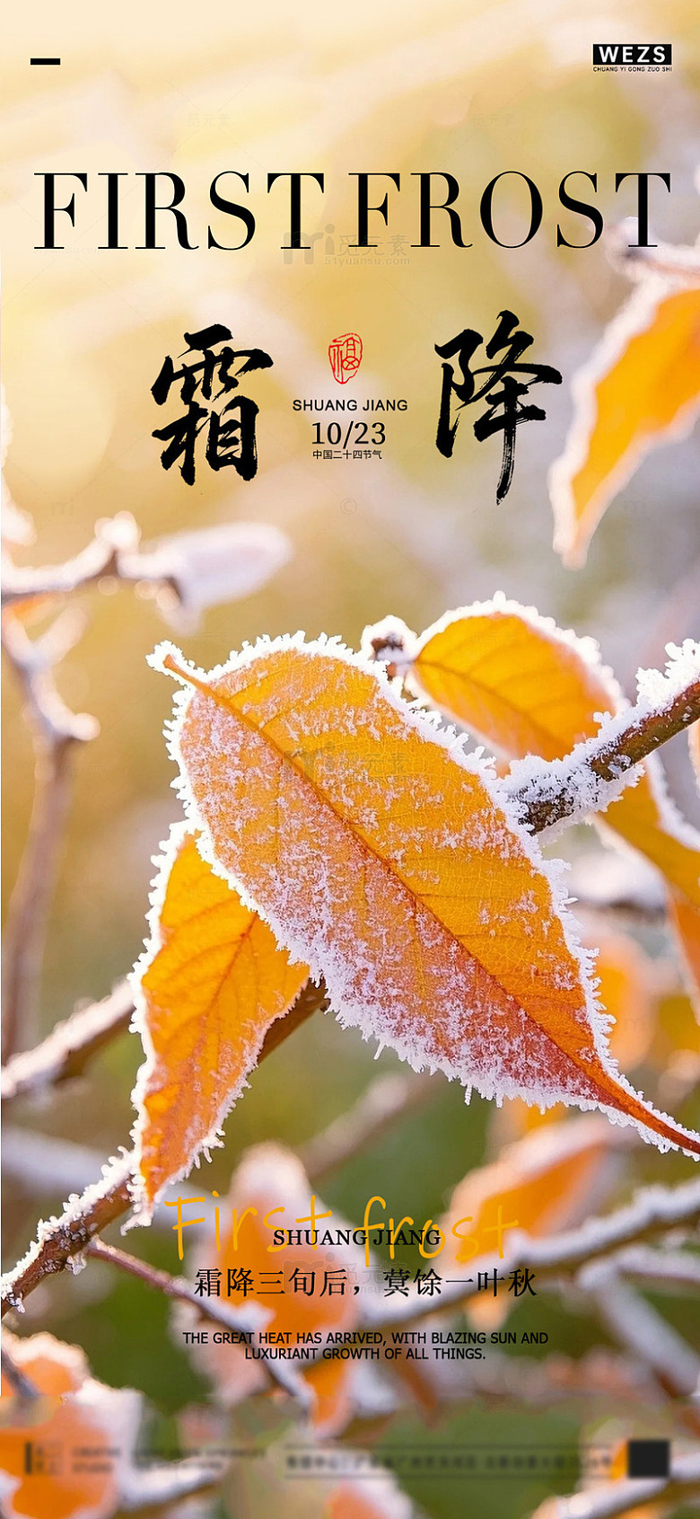 霜叶秋意浓摄影海报