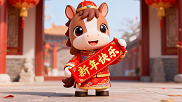 卡通牛贺岁新年喜庆图片