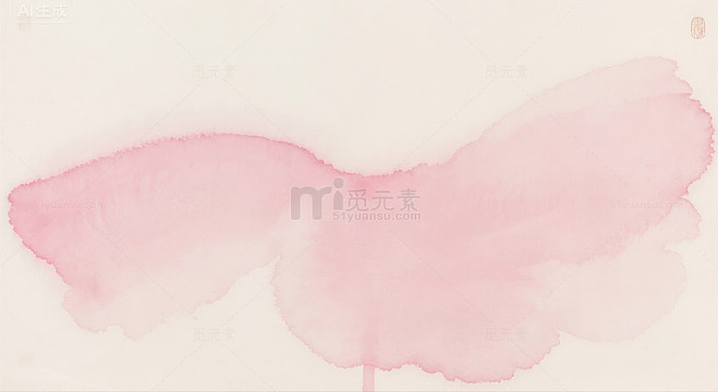 粉色水彩蝴蝶艺术图案