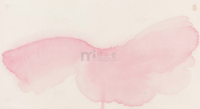 粉色水彩蝴蝶艺术图案