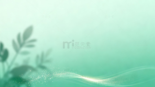 梦幻绿叶水流背景