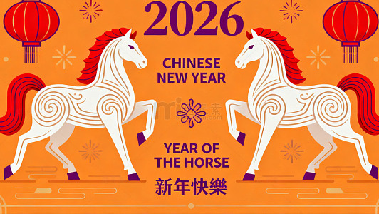 马年新春祝福海报设计