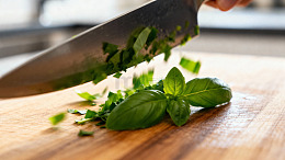 厨房切菜清新摄影