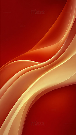 红橙渐变流动抽象图案