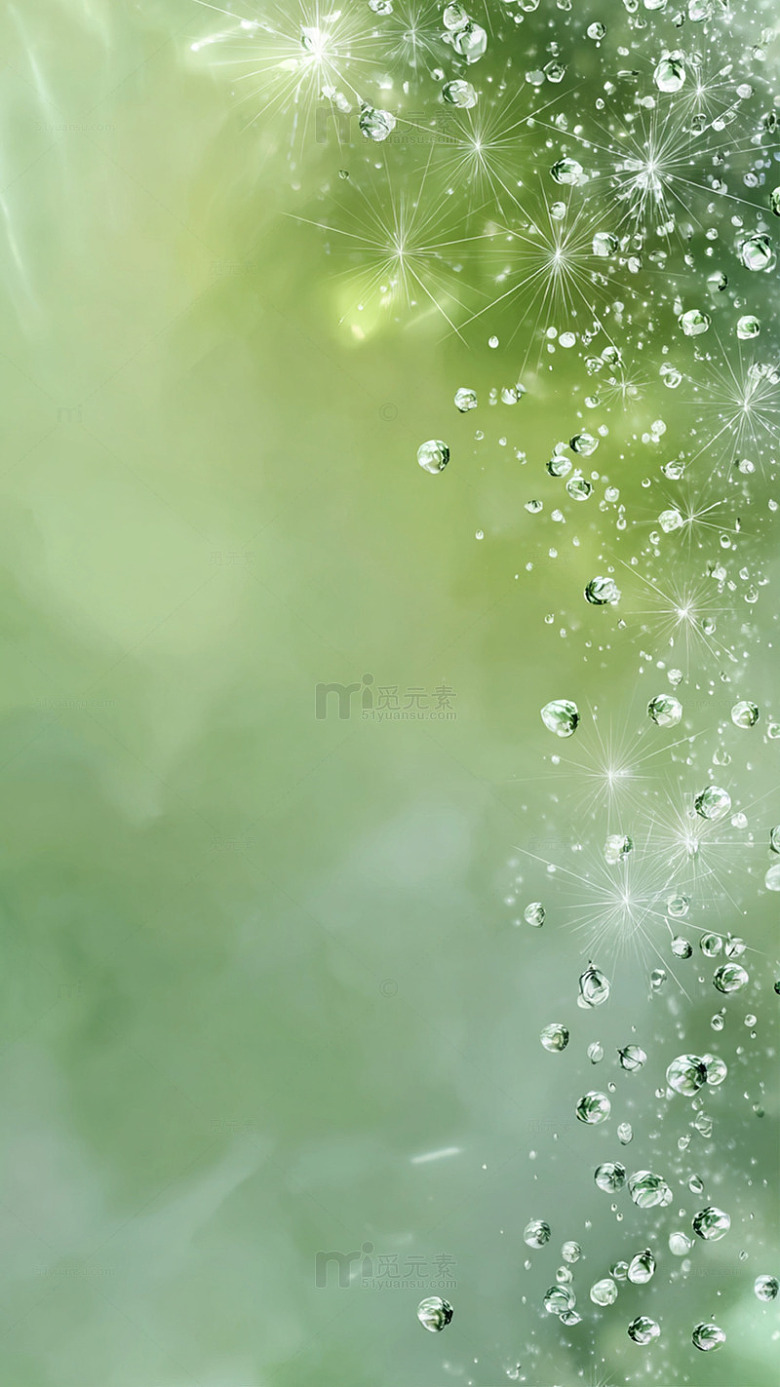 清新水滴蒲公英风光摄影