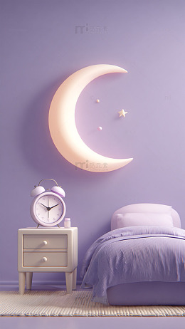 梦幻卧室月亮装饰设计