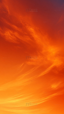 晚霞火烧云景观摄影图片